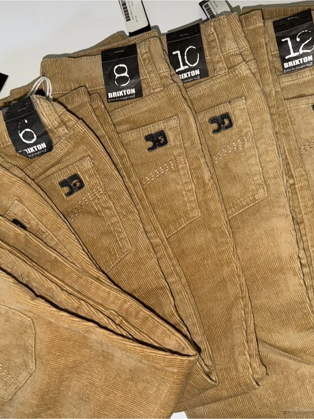 NWT Brixton Boys Corduroy Pants | CHOOSE SIZE | Khaki Tan